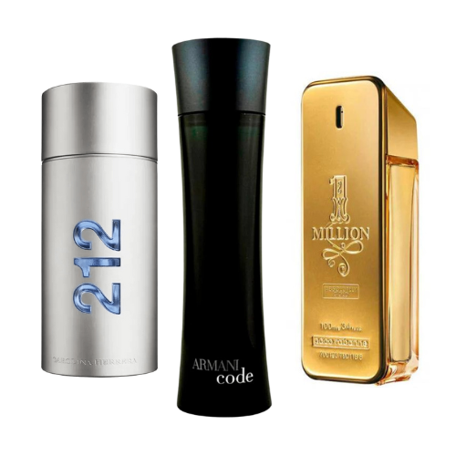 Box mit 3 Parfums: 212 Men NYC, Paco Rabanne One Million & Armani Code Homme 100 ml